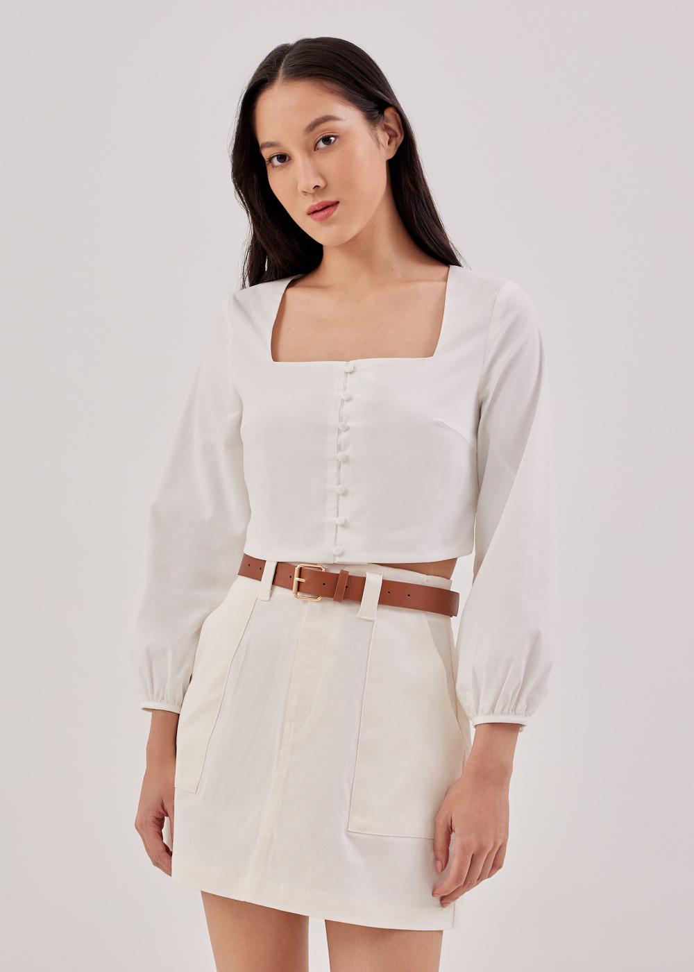 Lillet Button Down Puff Sleeve Top $169 (Original price $279)