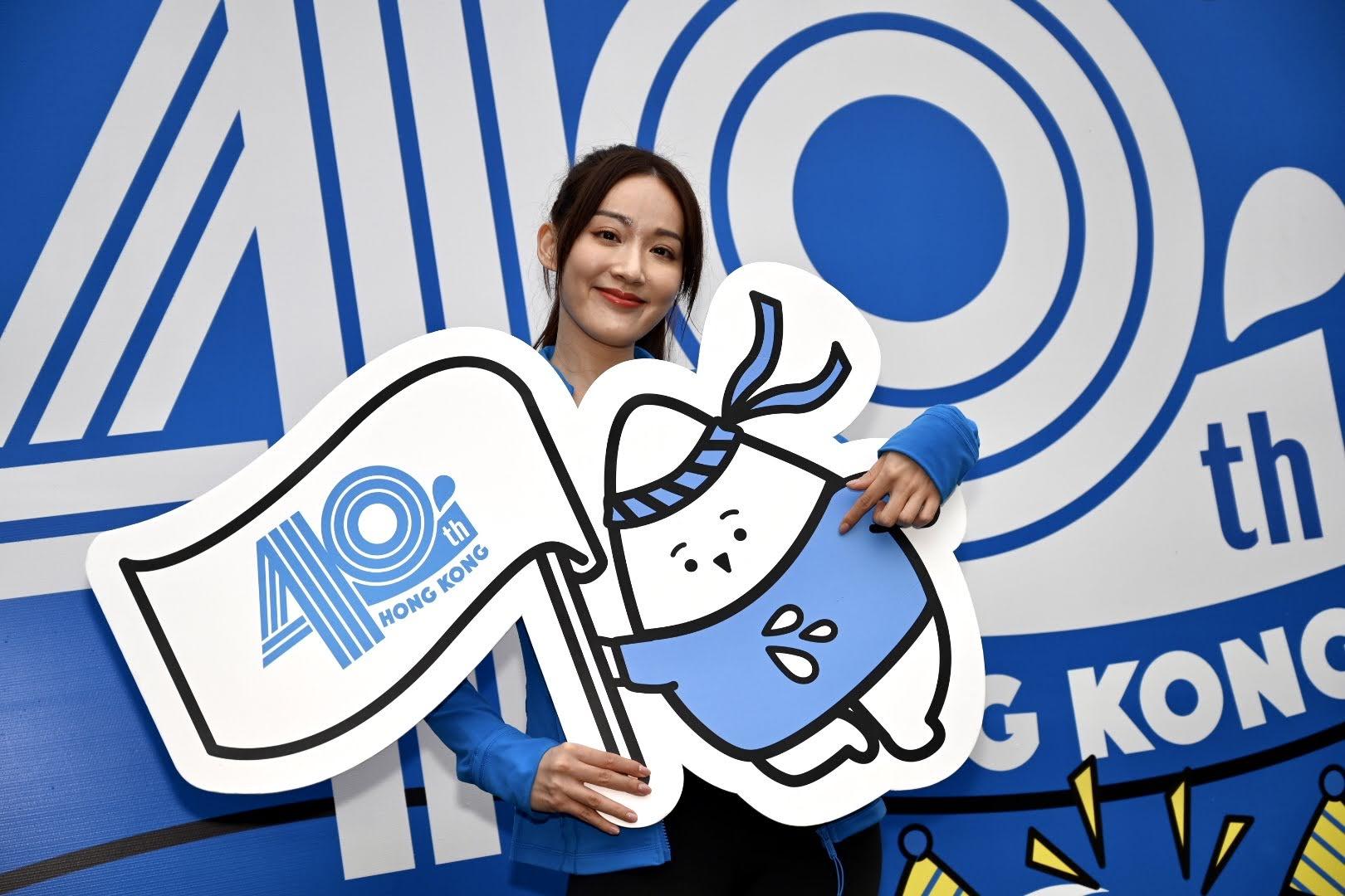 吳海昕出席寶礦力水特跑步祭。