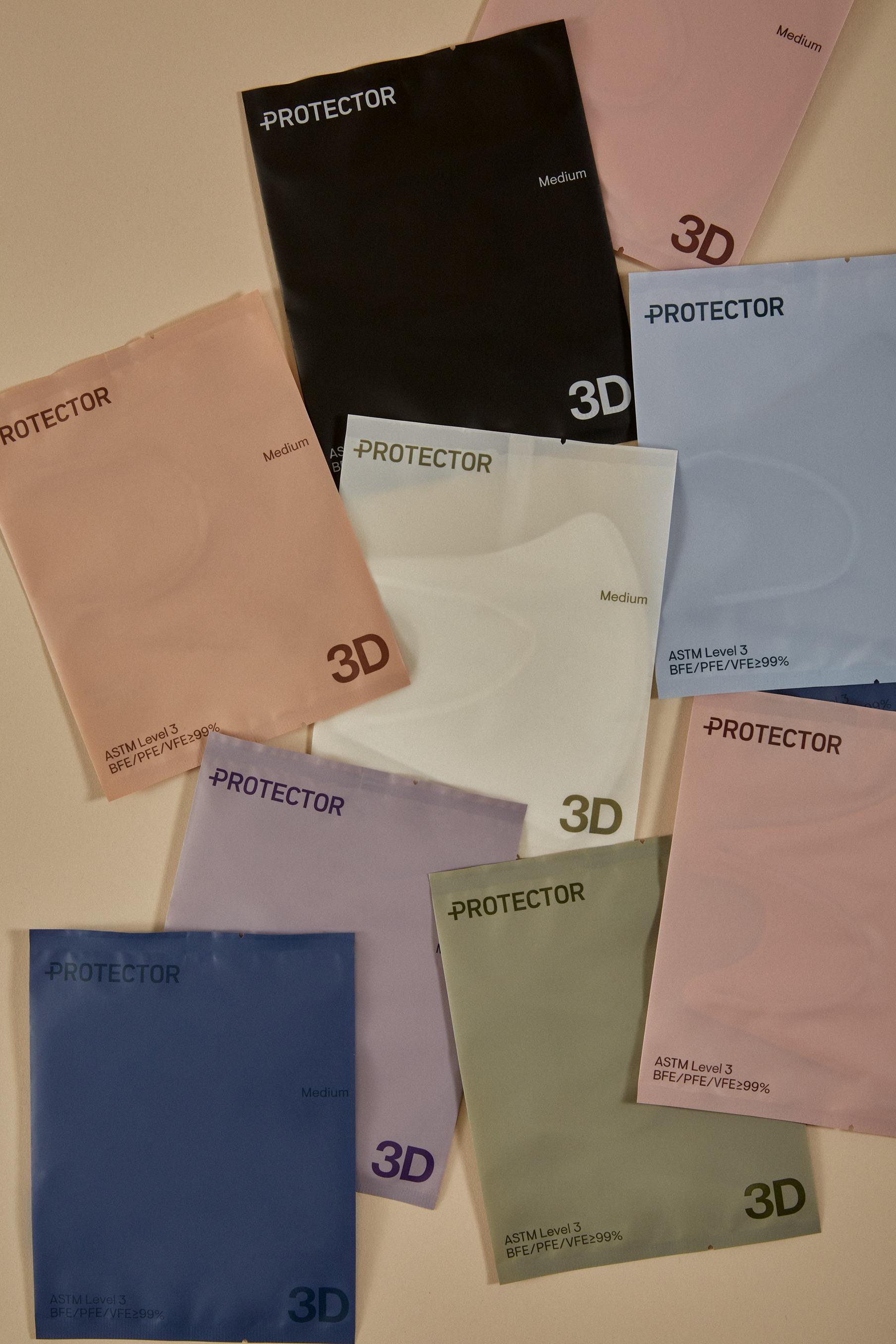 Protector 3D立體口罩本身已有8色。