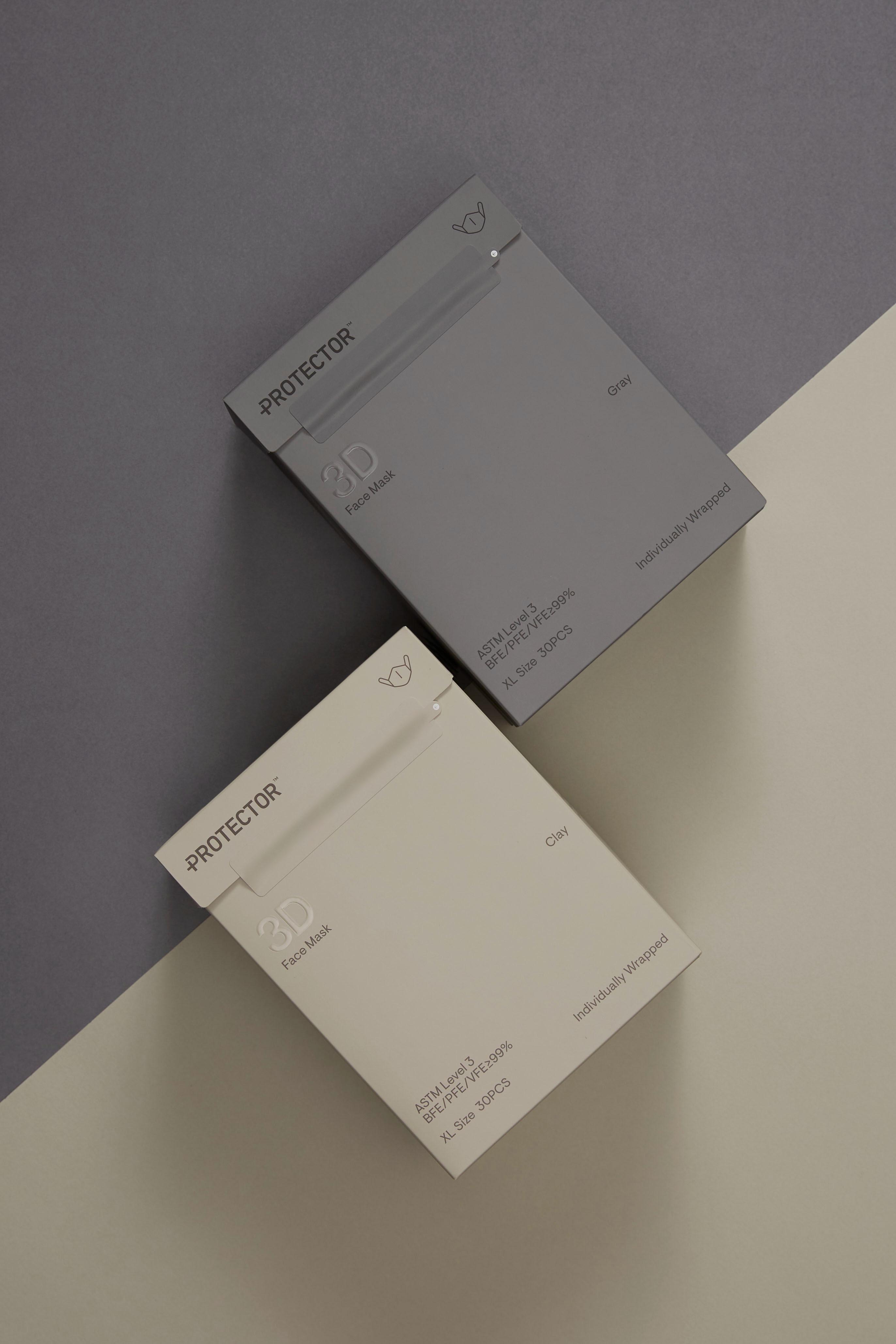 Protector 3D立體口罩增時尚霧感灰及淺灰兩色。