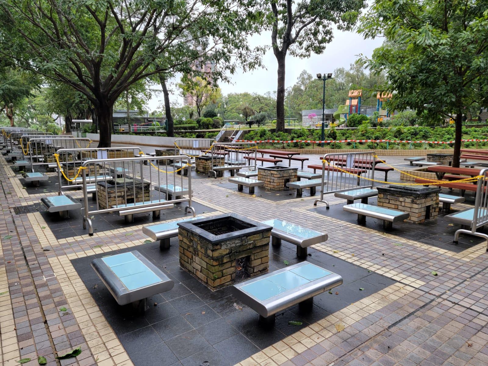 政府放寬防疫措施,康文署燒烤場今日重開。(陳奕釗攝)