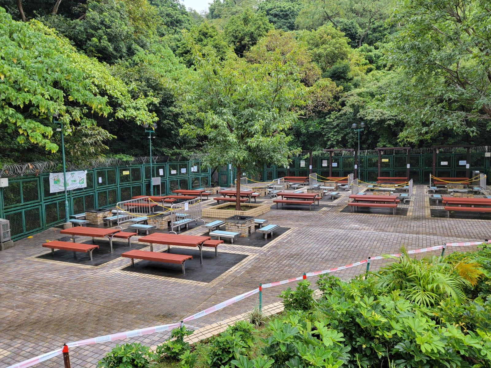 政府放寬防疫措施,康文署燒烤場今日重開。(陳奕釗攝)