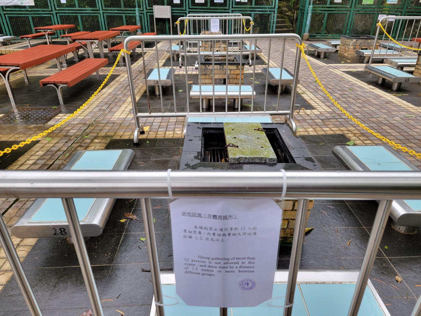 政府放寬防疫措施,康文署燒烤場今日重開。(陳奕釗攝)