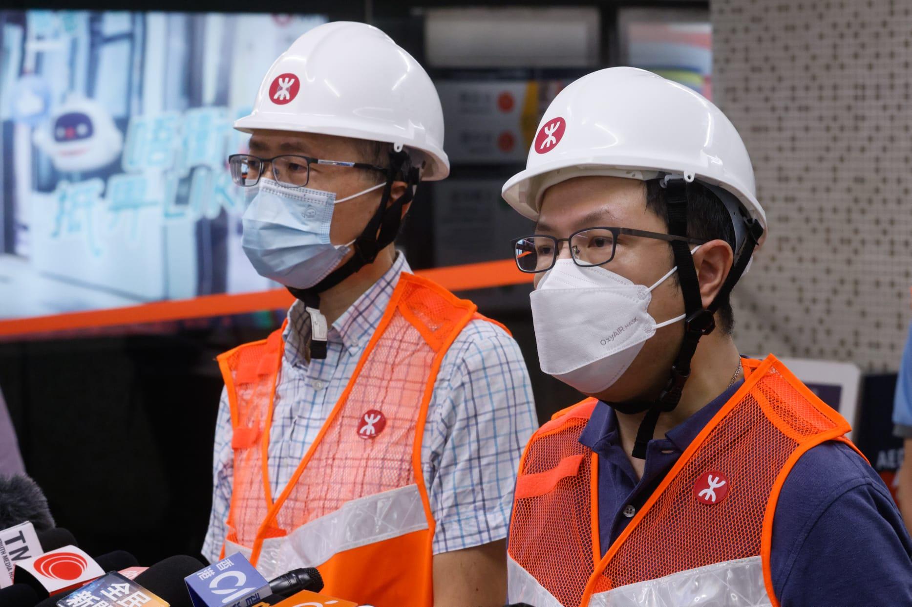 港鐵交代油麻地站列車事故。(蘇文傑攝)
