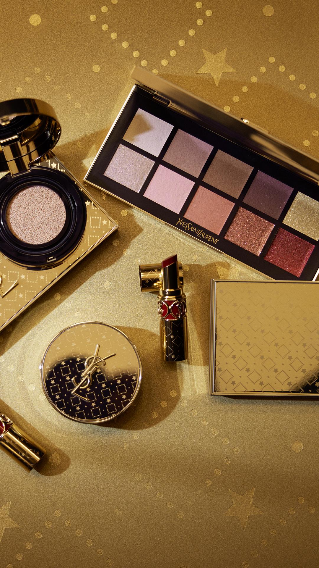 節日限量版迷魅亮彩唇膏 $370 節日限量版彩妝盒 $850 節日限量昇級版輕透無重羽毛氣墊粉底 $665