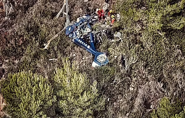 塔倫乘搭的直升機墜毀。(互聯網)