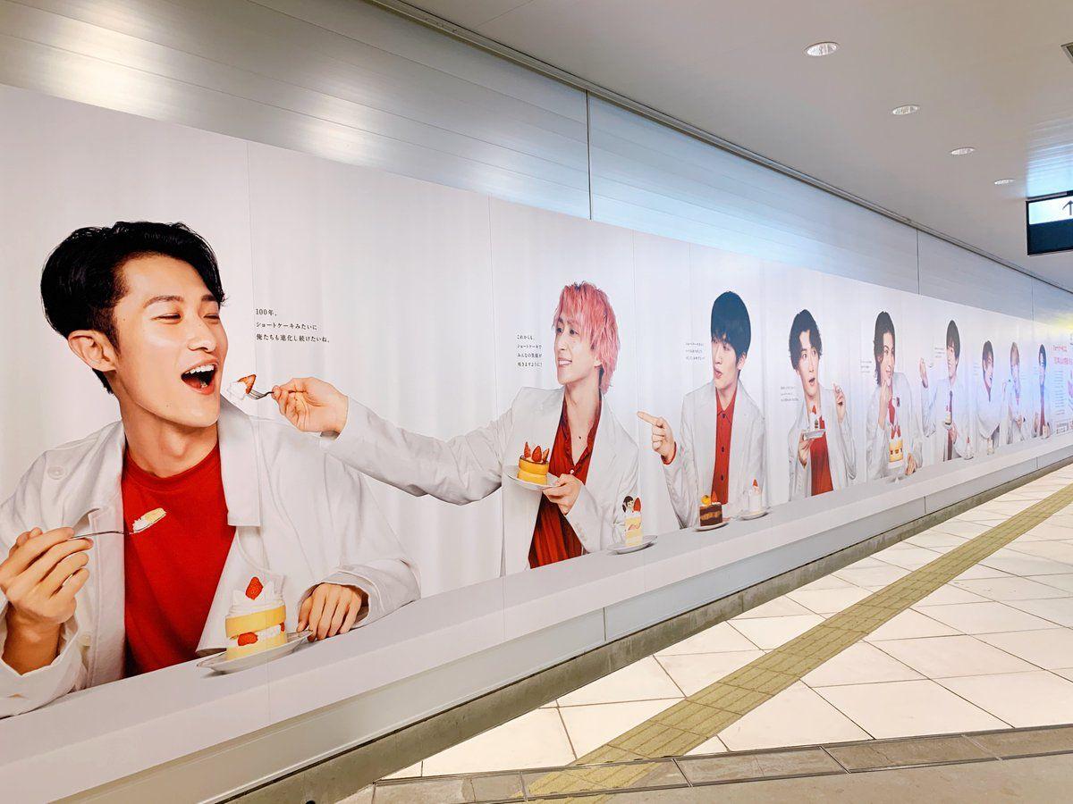 Snow Man的17米長巨型廣告,在東急田園都市線的涉谷車站東口成為打卡熱點。