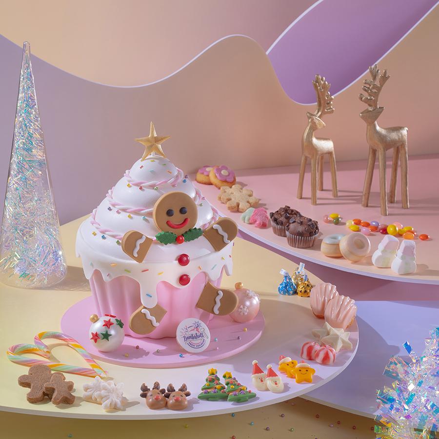 佳節糖果薑餅杯子蛋糕