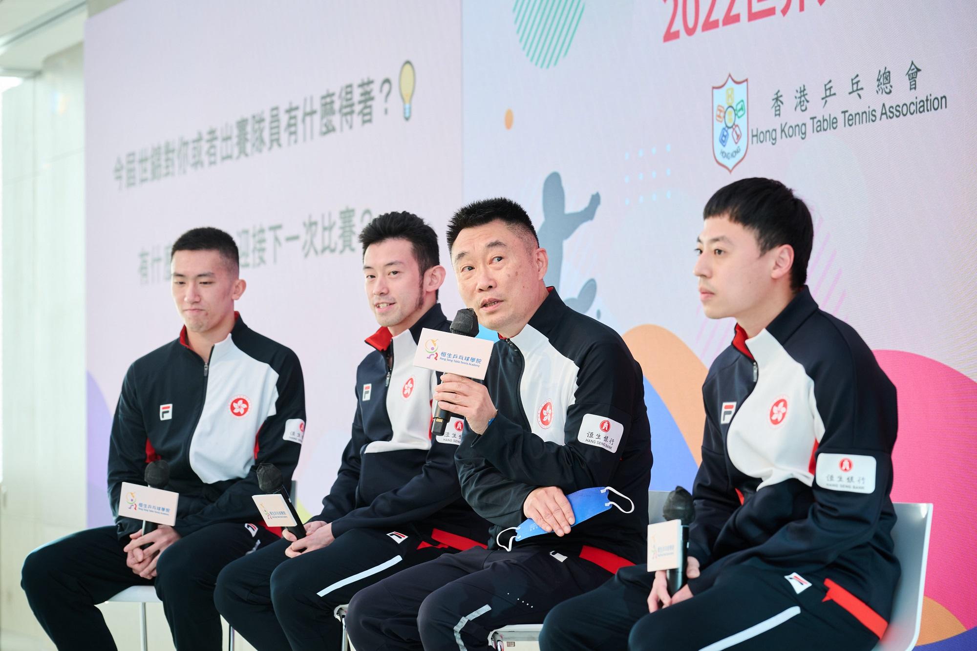 港隊世乒賽取佳績 恒生向代表團隊頒發35萬元特別獎金