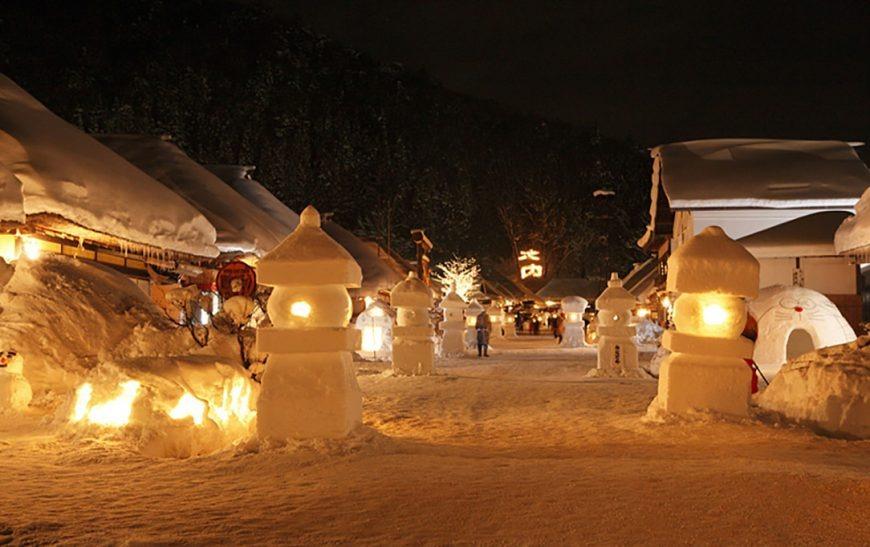 大內宿雪祭 (圖片來源:東北觀光推進機構)