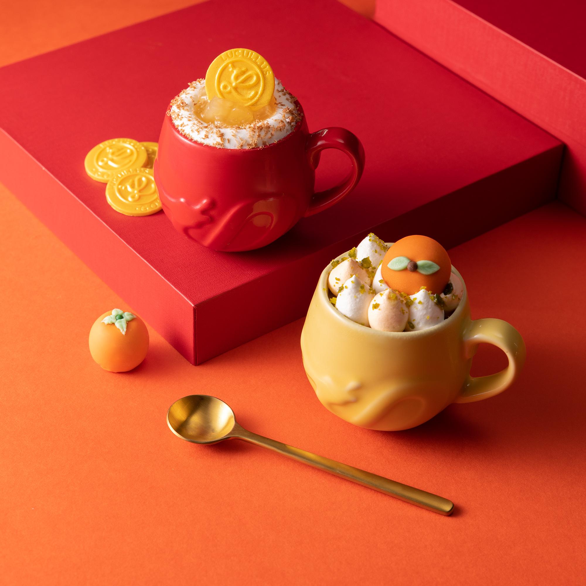 春日限定甜品杯(柑桔黑朱古力慕絲/伯爵茶香梨慕絲) $78