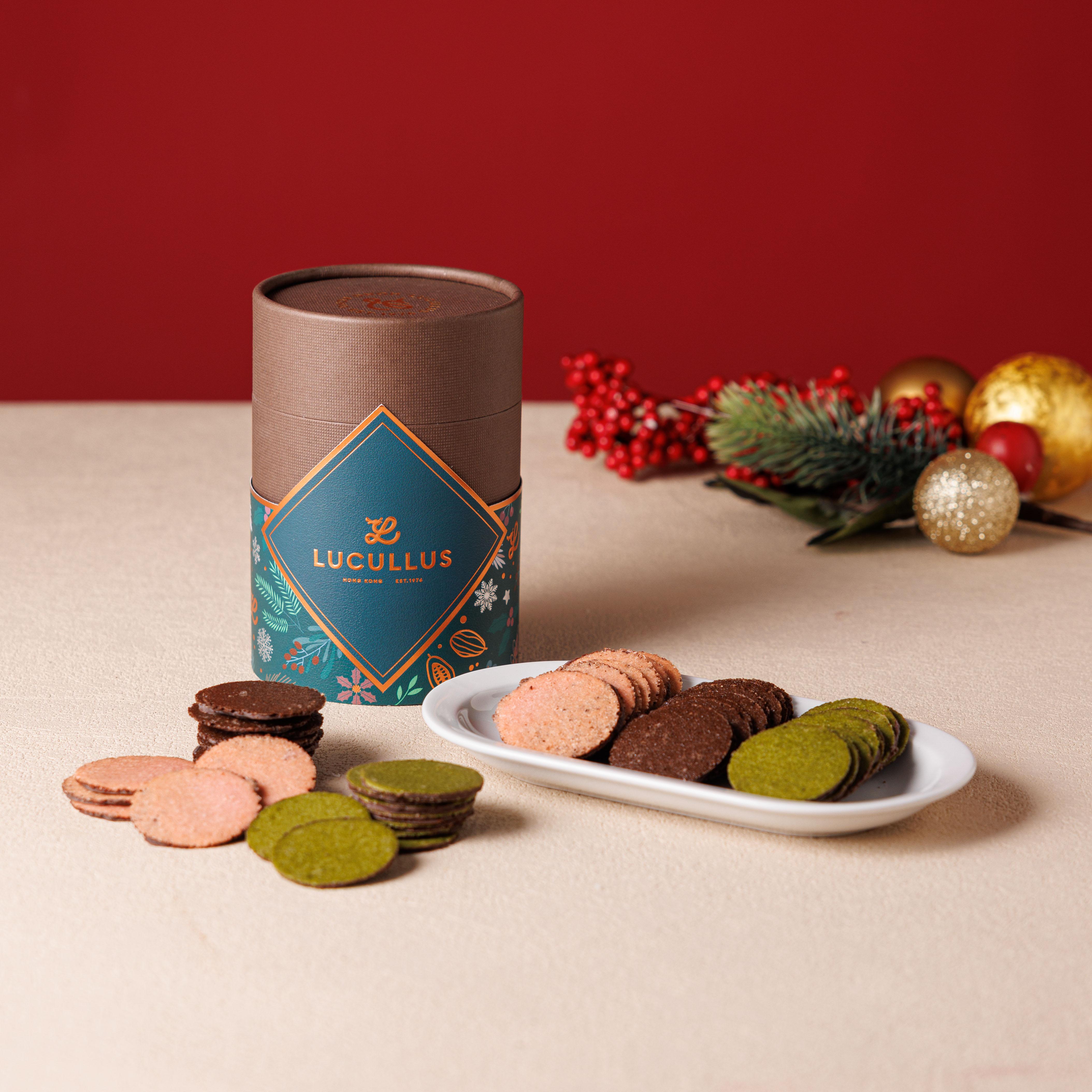 繽紛聖誕雜錦Mini "O"薄脆曲奇 ($ 118/盒)