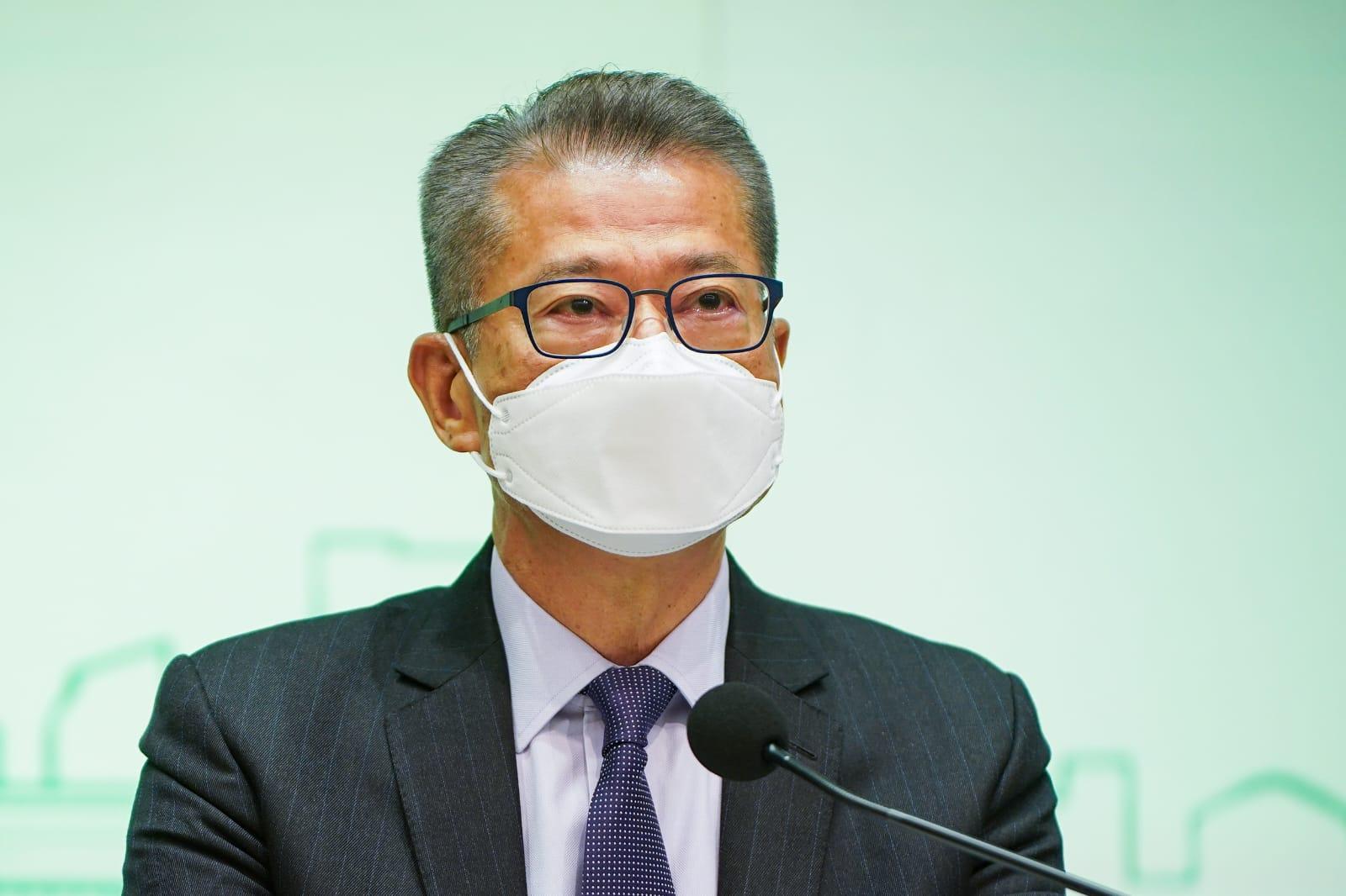 陳茂波表示,「引進重點企業辦公室」現已成立。(李睿哲攝)