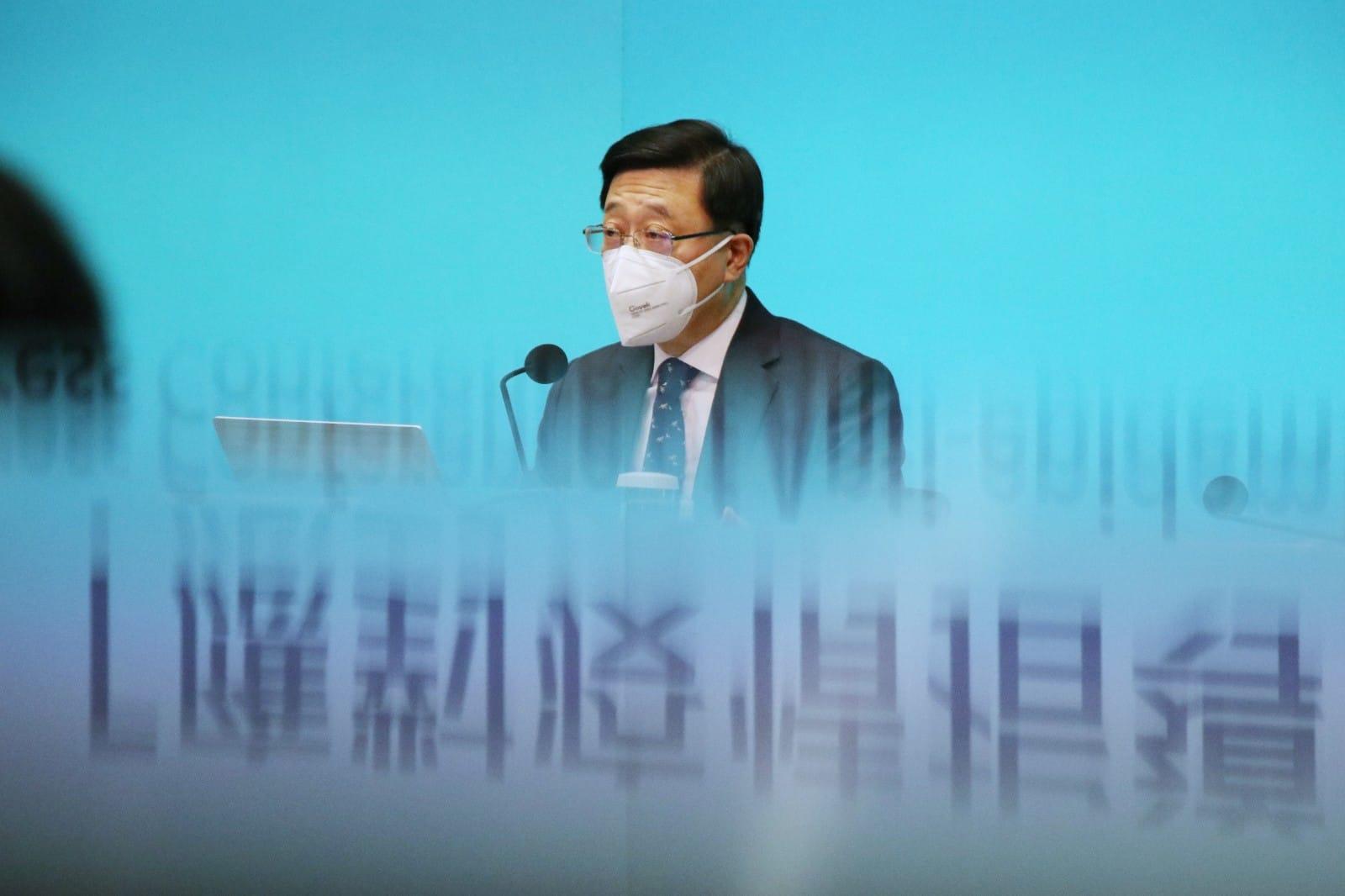 「應對疫情指導及協調組」記者會。(林俊源攝)