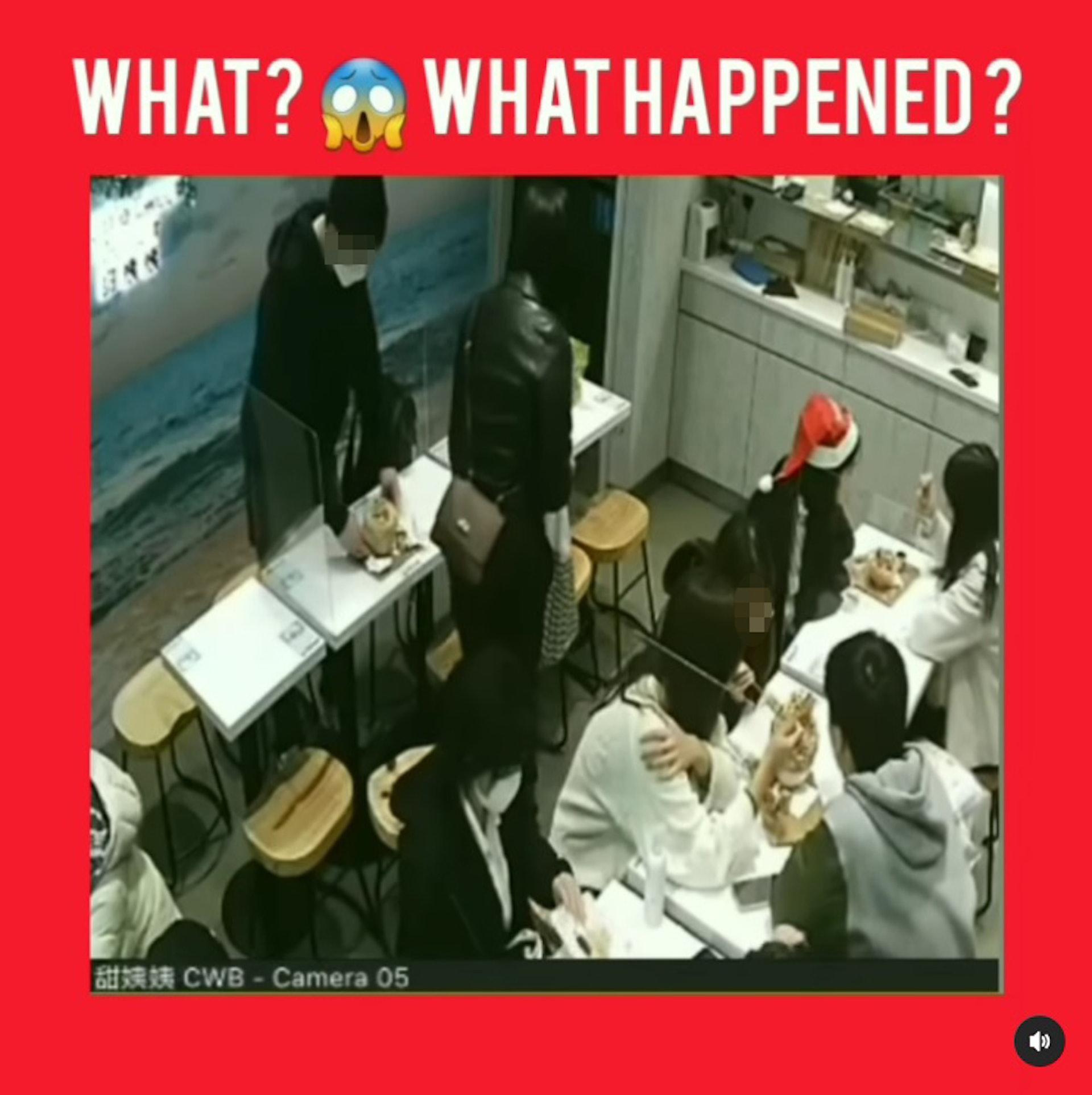 男子先叫女朋友離開。(影片截圖)