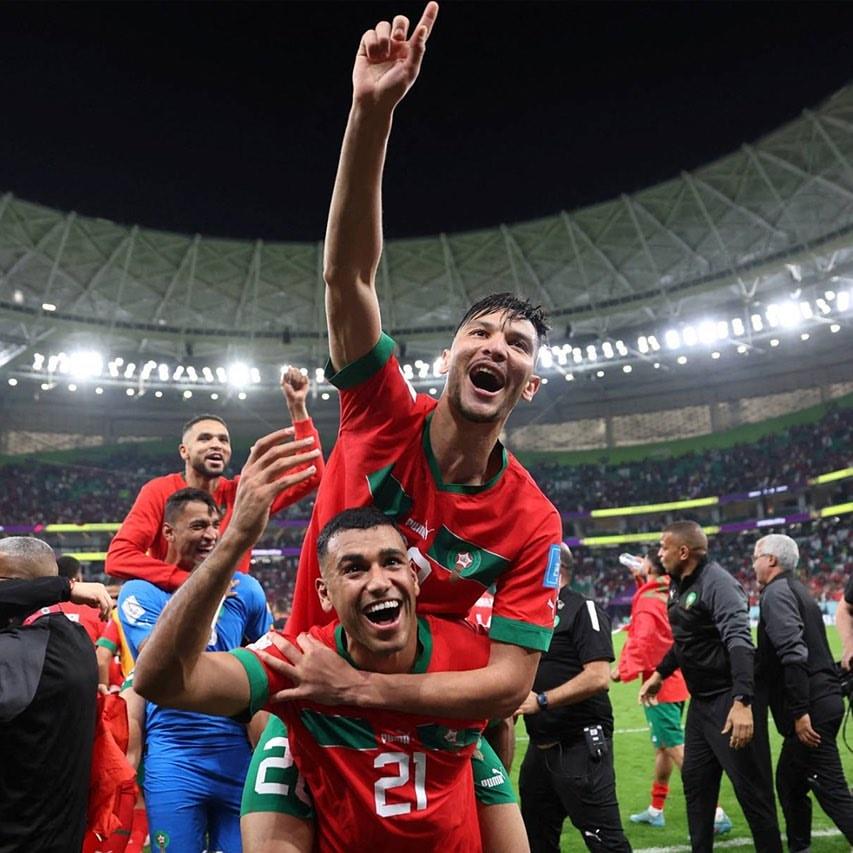 摩洛哥殺入世界盃4強,創非洲球隊最佳戰績。(美聯社)