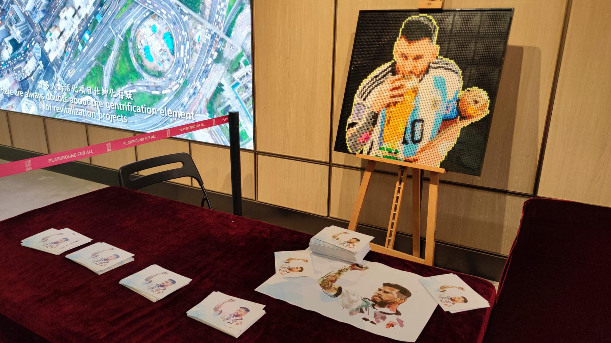 King以美斯畫作鼓勵香港人。(受訪者提供)