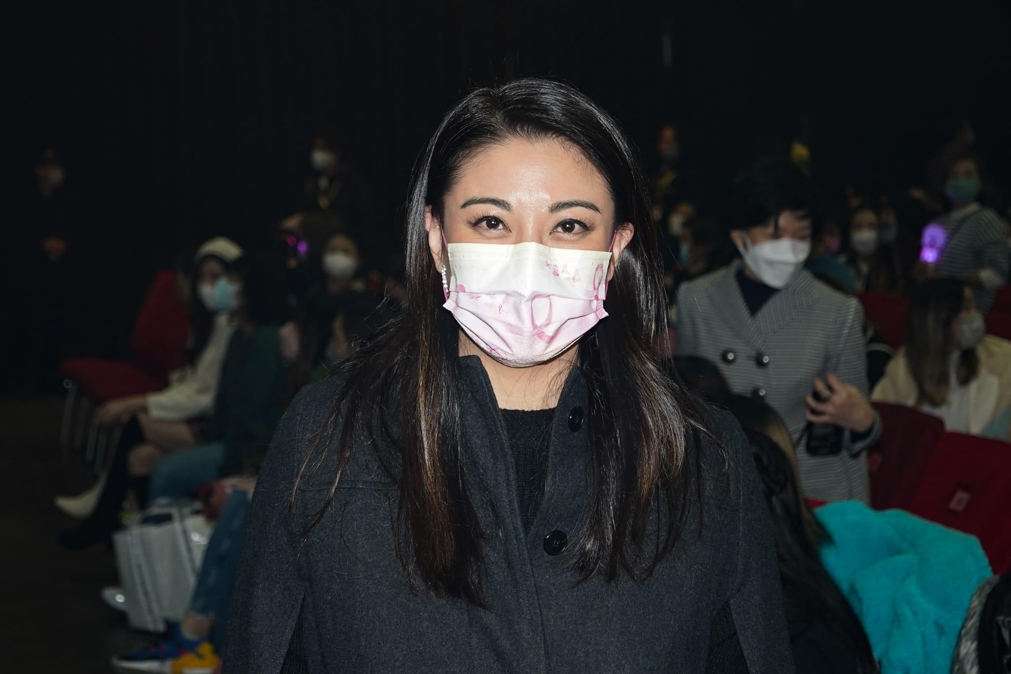 廖碧兒捧場睇ERROR演唱會。(李睿哲攝)