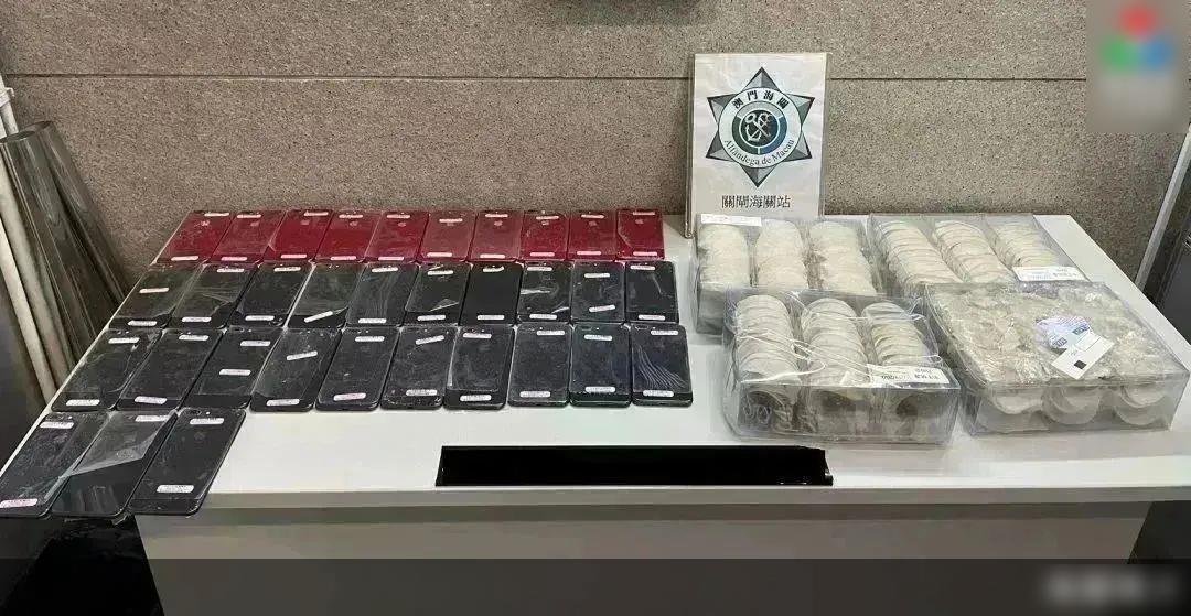 海關在粵澳跨境車車門暗格及座位下方隱密處發現33部舊手機及3.84公斤燕窩。(互聯網)