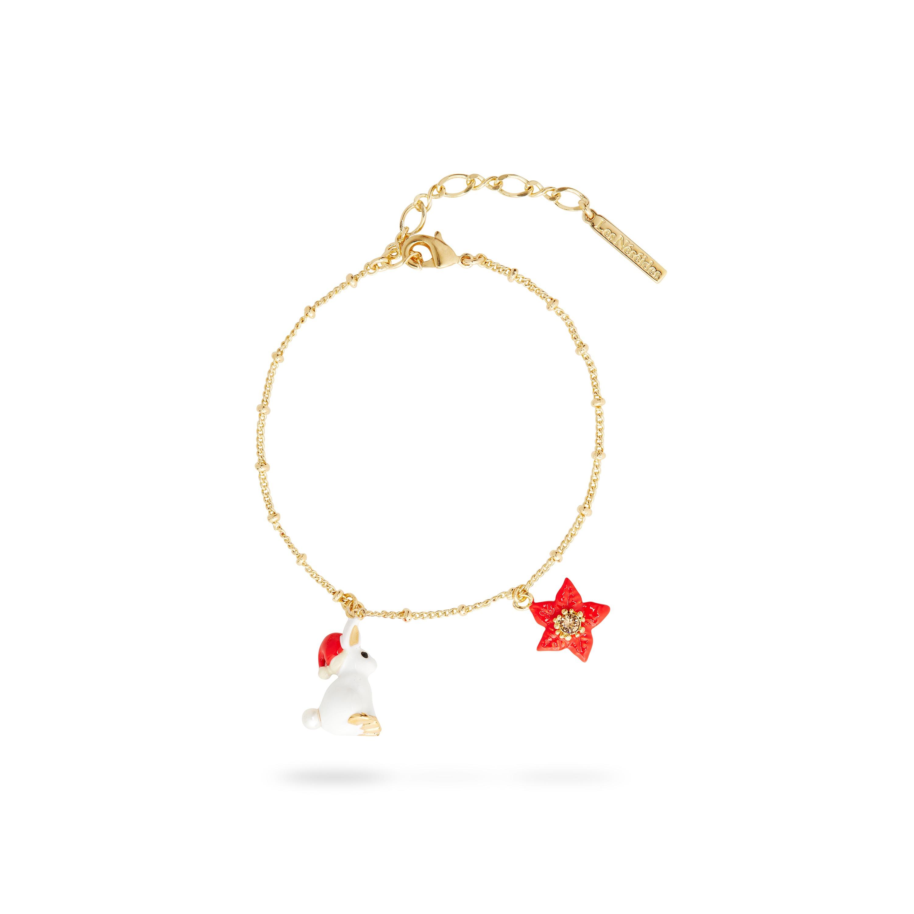 聖誕禮物推薦2022|Les Néréides ENCHANTED CHRISTMAS RABBIT CHARM BRACELET $1,430