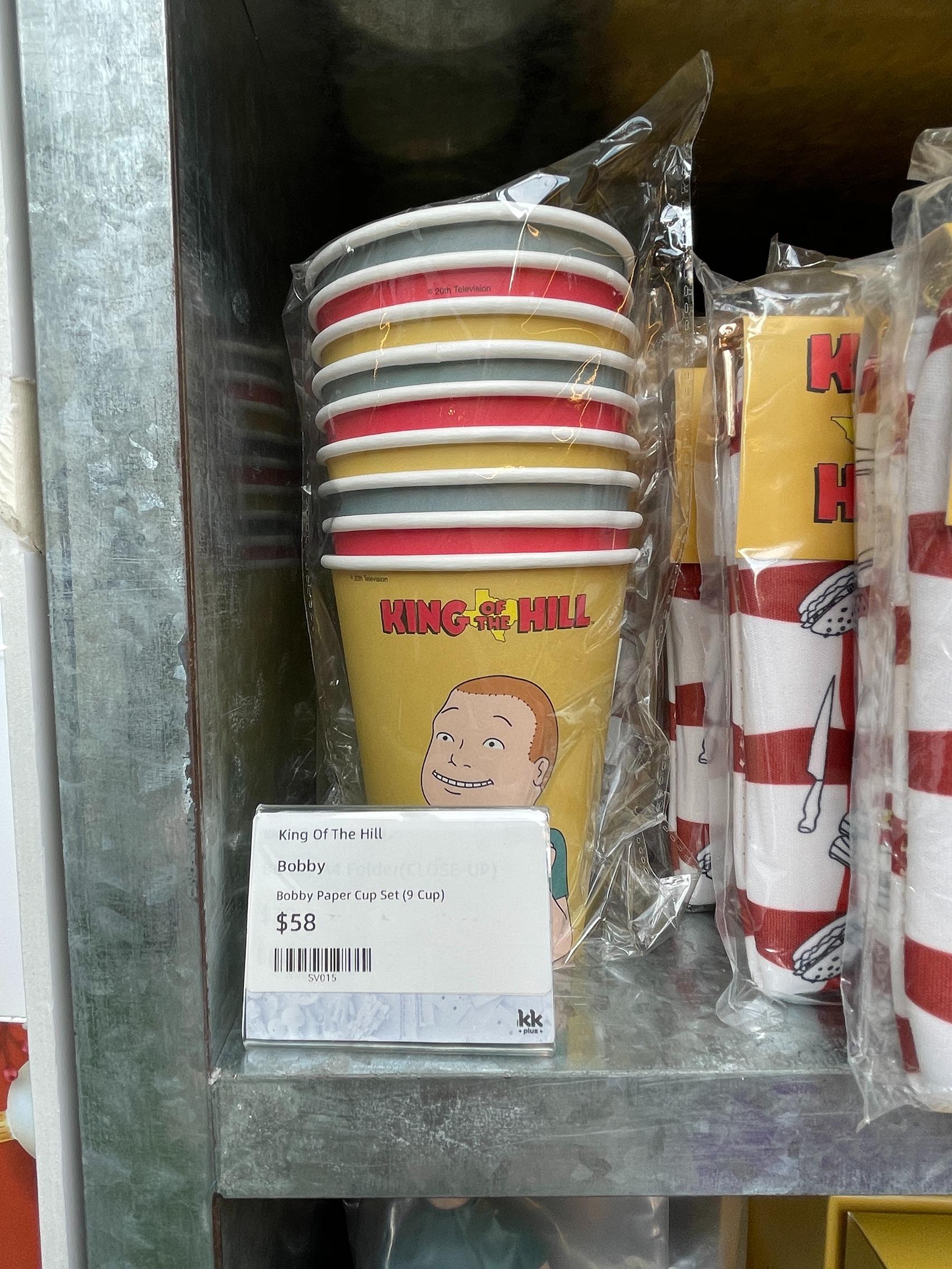 Bobby Hill Paper Cup Set $58