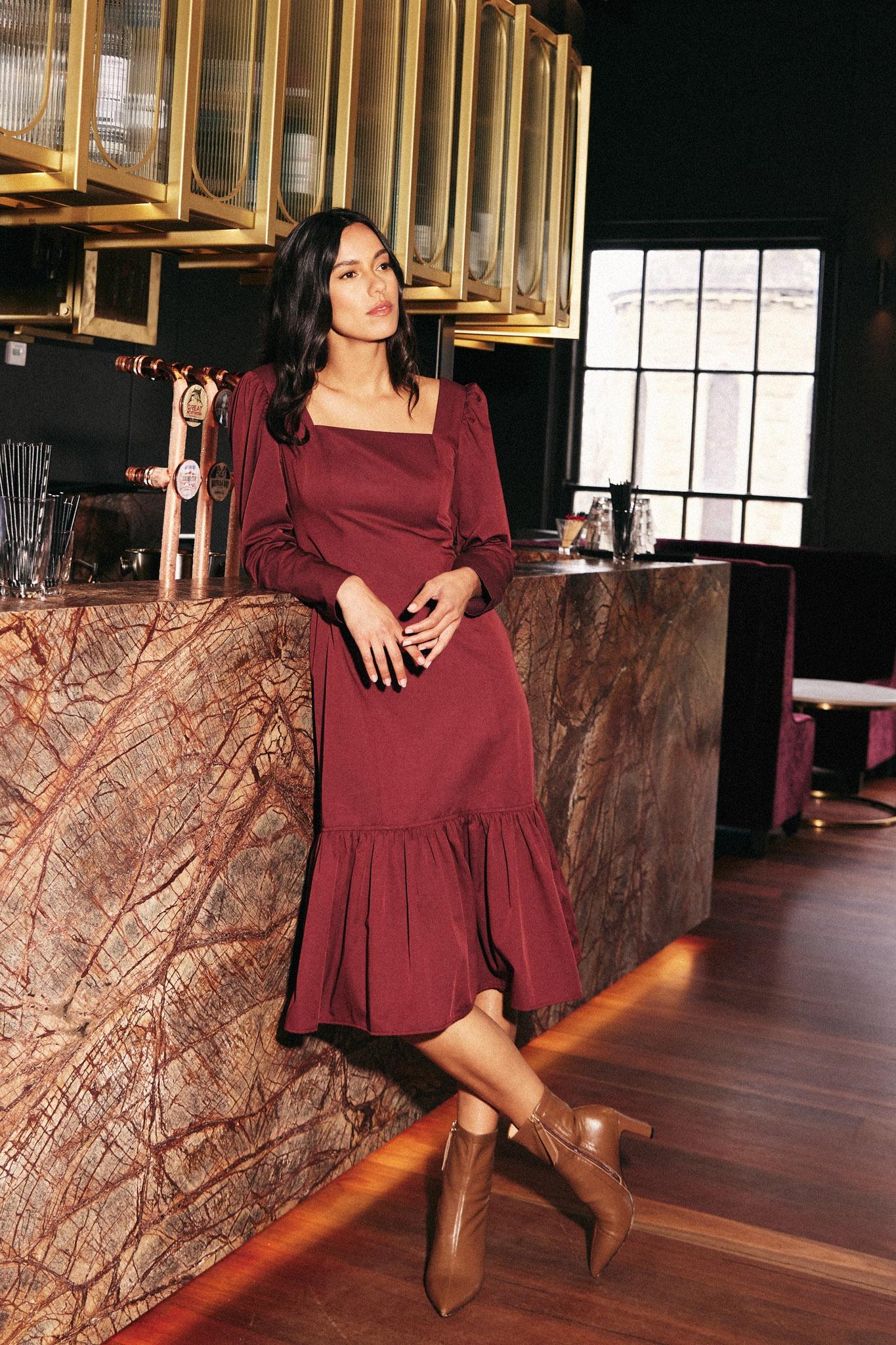 Tierra Ruffle Tiered Midi Dress $429