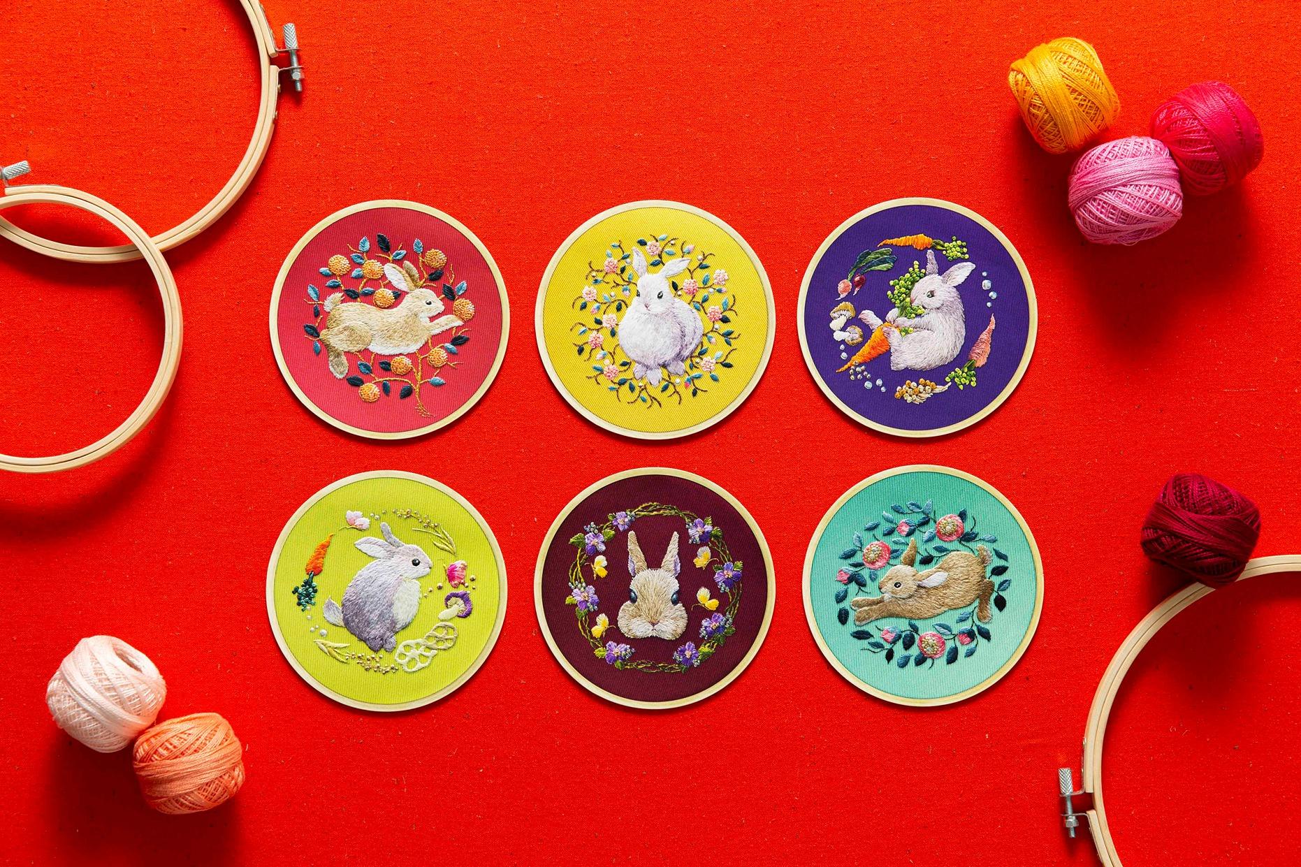 兔年商場利是封合集|海港城 日本刺繡藝術家森本繭香 限量版刺繡利是封