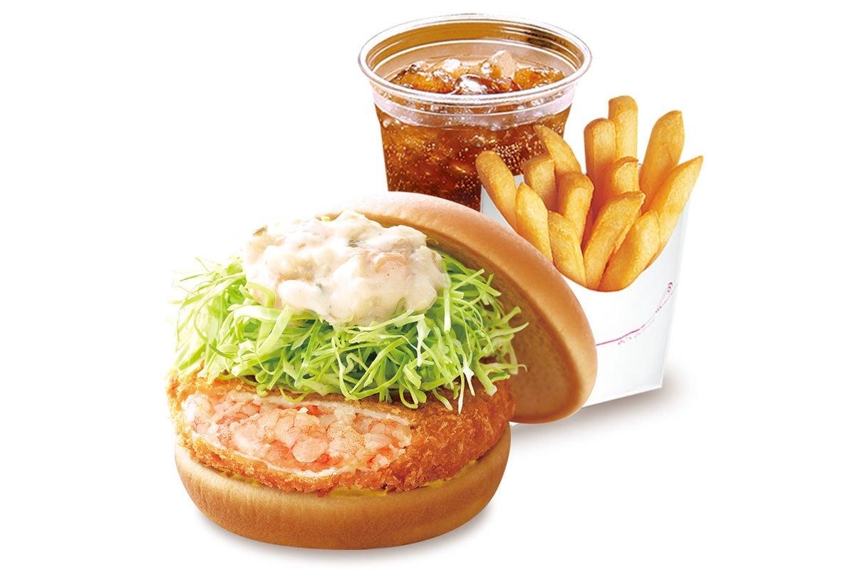 6. 摩斯漢堡的吉列蝦漢堡套餐+飲品