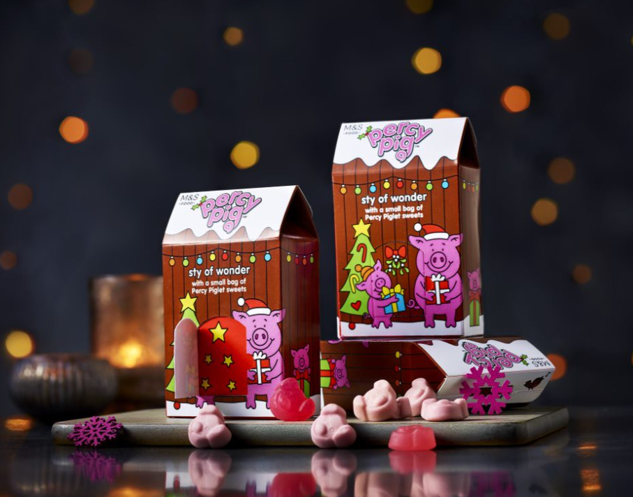 Percy小豬冬日小盒子│裝滿Percy小豬糖果的聖誕小盒子,將這份小驚喜放進聖誕襪裡吧! ($29)