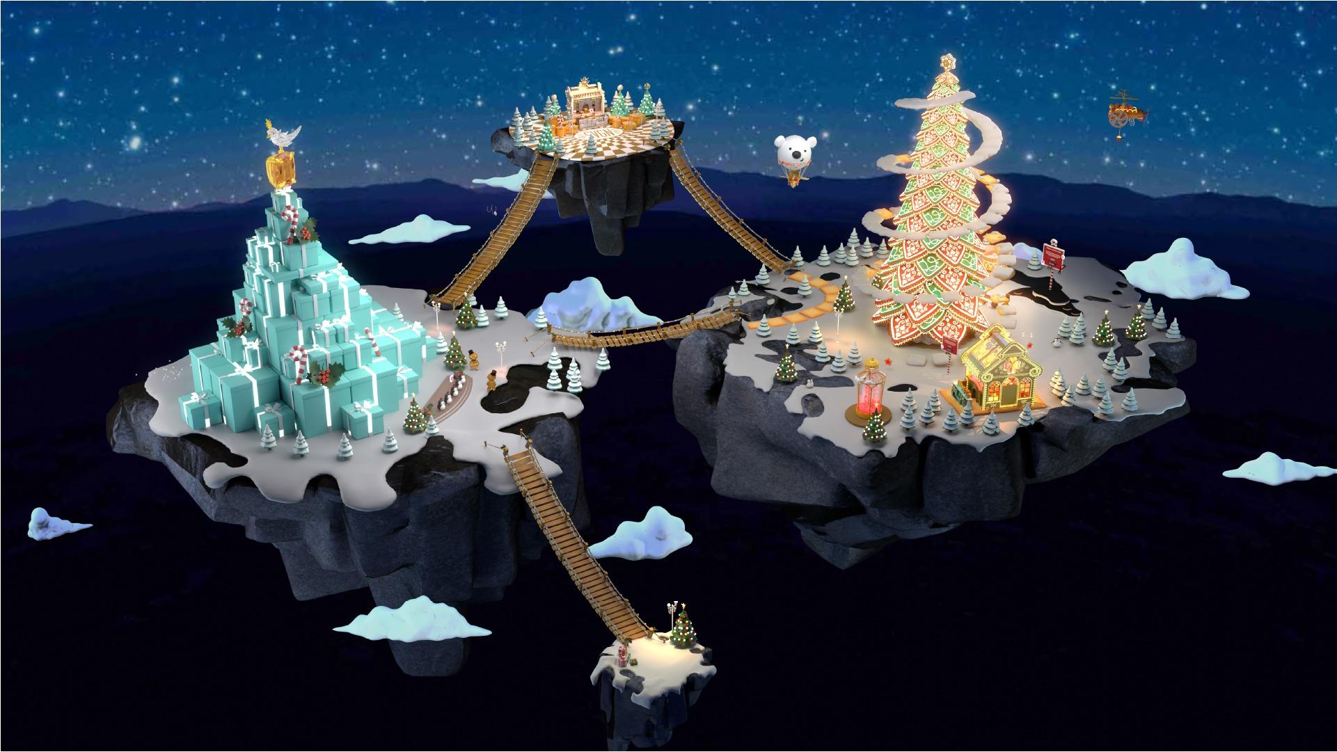 走進LANDMARK Xmasverse元宇宙,遊覽3個不同品牌島嶼。