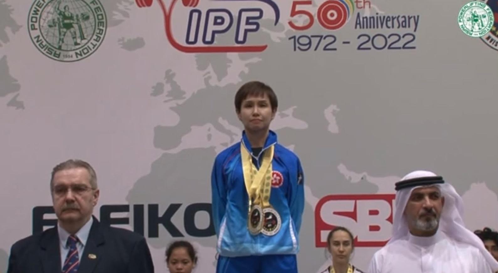 香港選手連煒楨於女子「所有年齡組別及體重級別47公斤」賽事中,為香港奪得金牌。