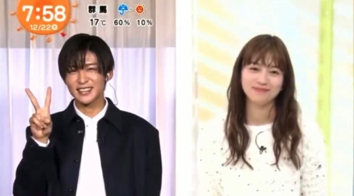 目黑蓮身在名古屋透過遙距亮相富士電視台的直播節目