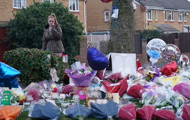 民眾悼念墮湖死亡小童。(互聯網)