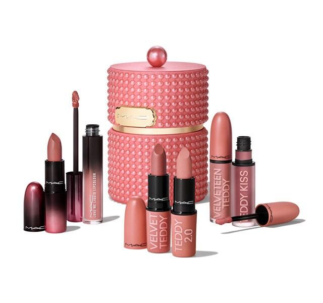 2022聖誕彩妝合集|粉金泡泡6色派對唇膏套裝 #Velvet Teddy $650