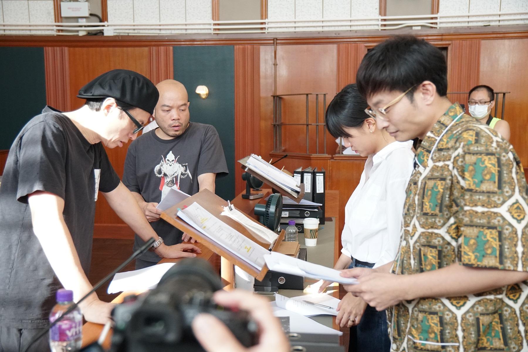 《毒舌大狀》尾段的法庭戲大快人心,事前一眾演員認真排練和圍讀。《毒舌大狀》劇照