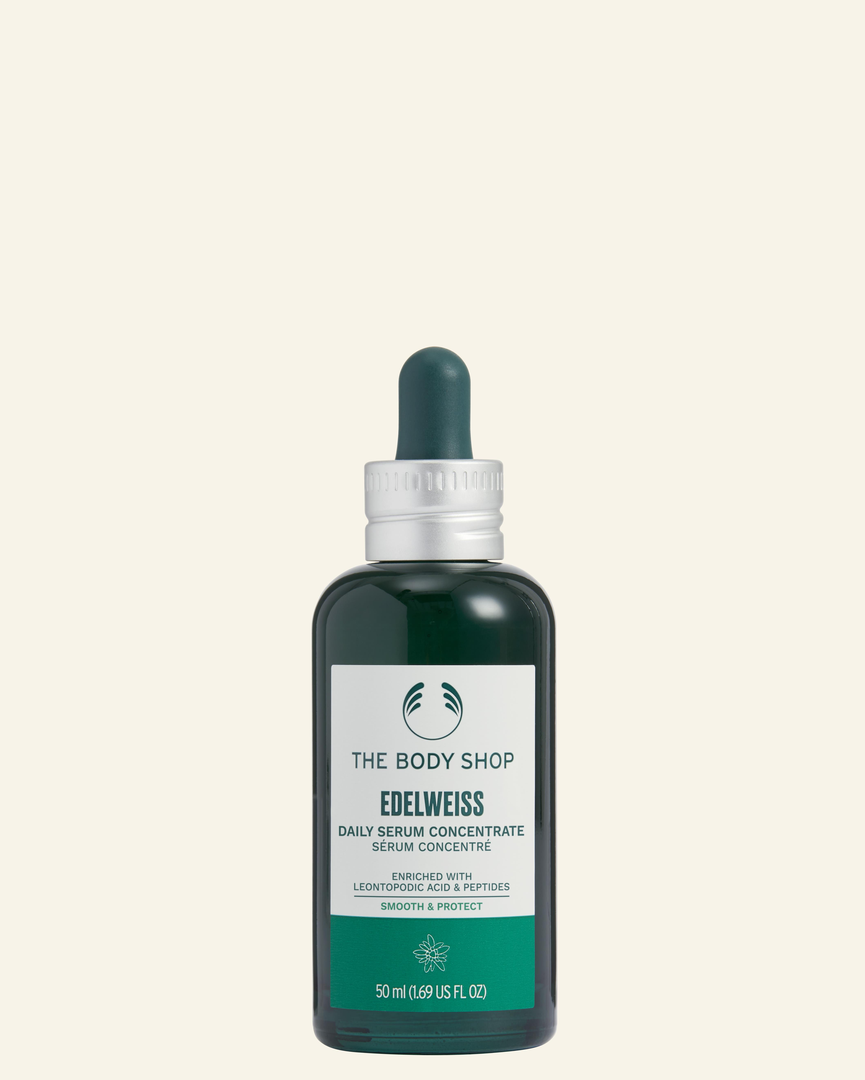 凍齡抗衰老護膚品推介|The Body Shop 皇牌雪絨花抗氧活肌精華 $399/30ml、$559/50ml