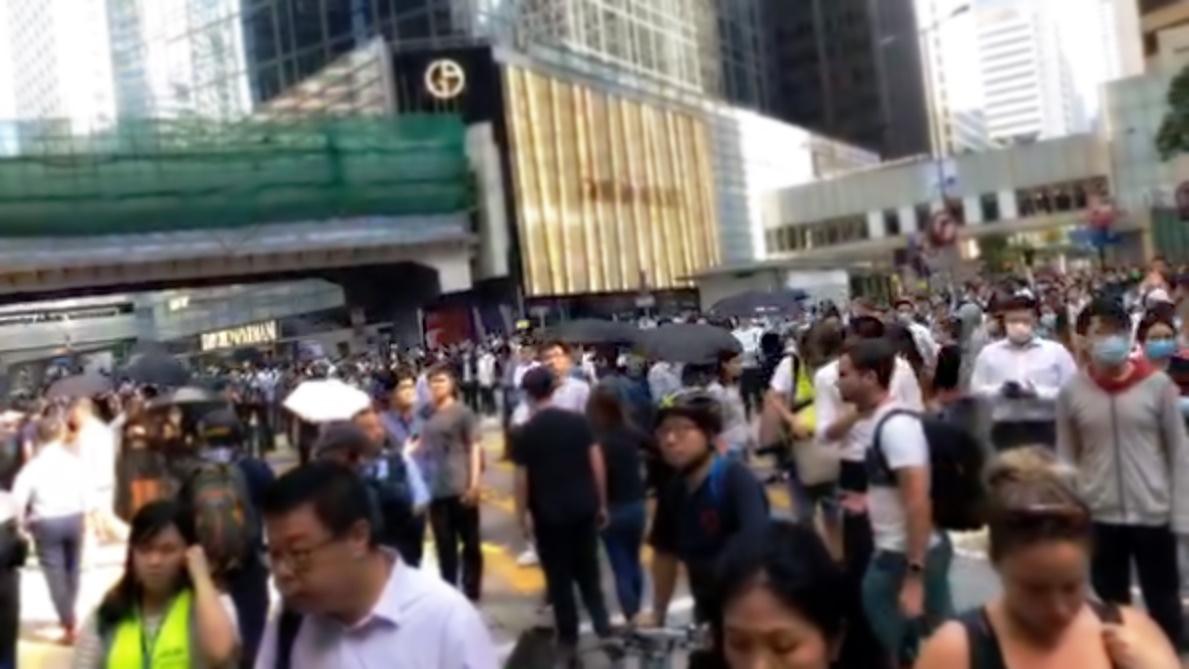 2019年11月13日多人在中環集結。(資料圖片)