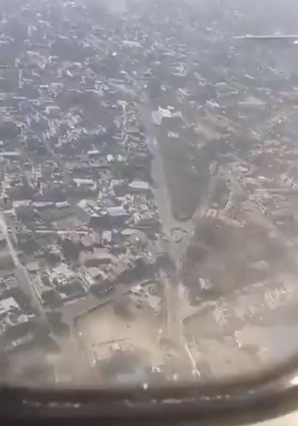 機上有乘客拍攝片段,期間有拍攝窗外景色。(Twitter)