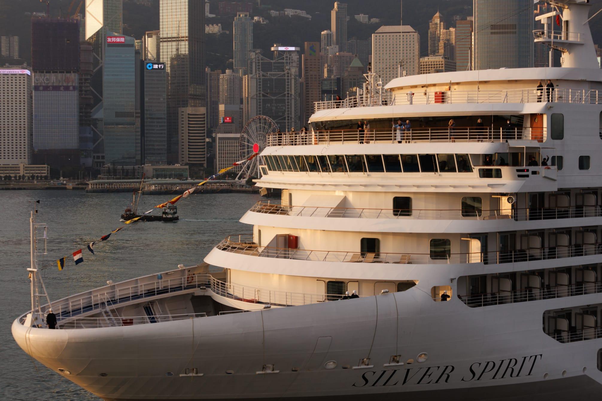 3年來第一艘國際郵輪抵港。(蘇文傑攝)