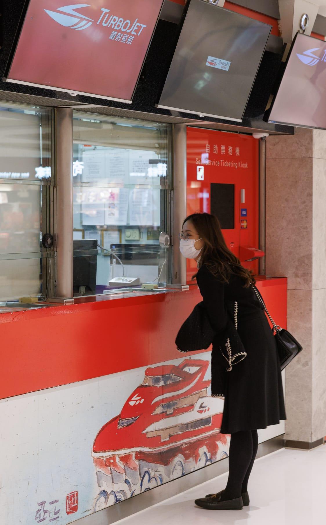 TurboJET稱,目前已準備就緒,待政府批示後便可復航。(蘇文傑攝)