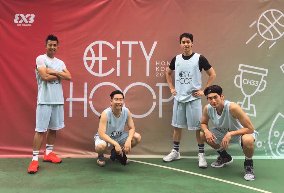 1.87米的陳安立與蘇伊俊(右)及謝德謙(左)曾組隊打籃球。(陳安立FB)