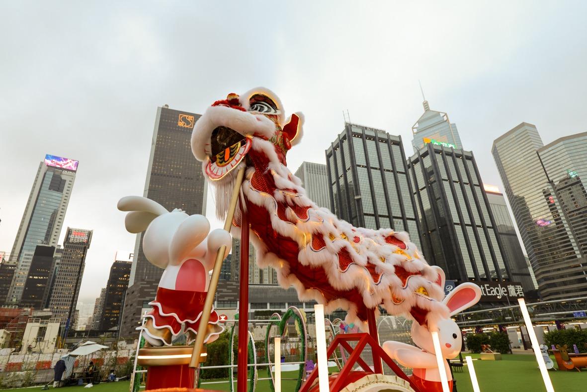 新年好去處2023|灣仔「HarbourChill海濱休閒站」9米高「LED燈箱大鼓」