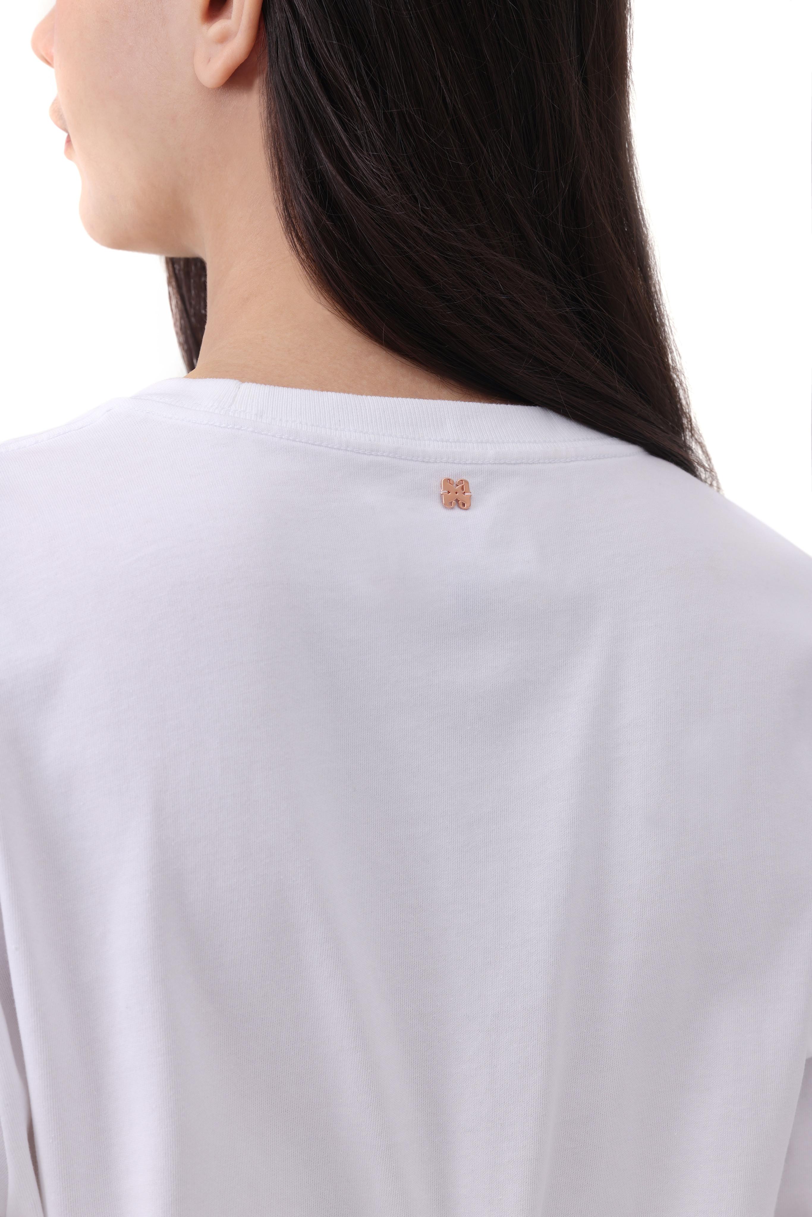 Logo 刺繡T恤(白色)