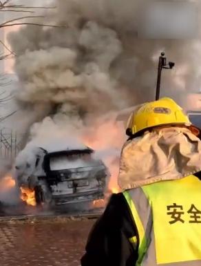 受害私家車燒剩車架。(互聯網)