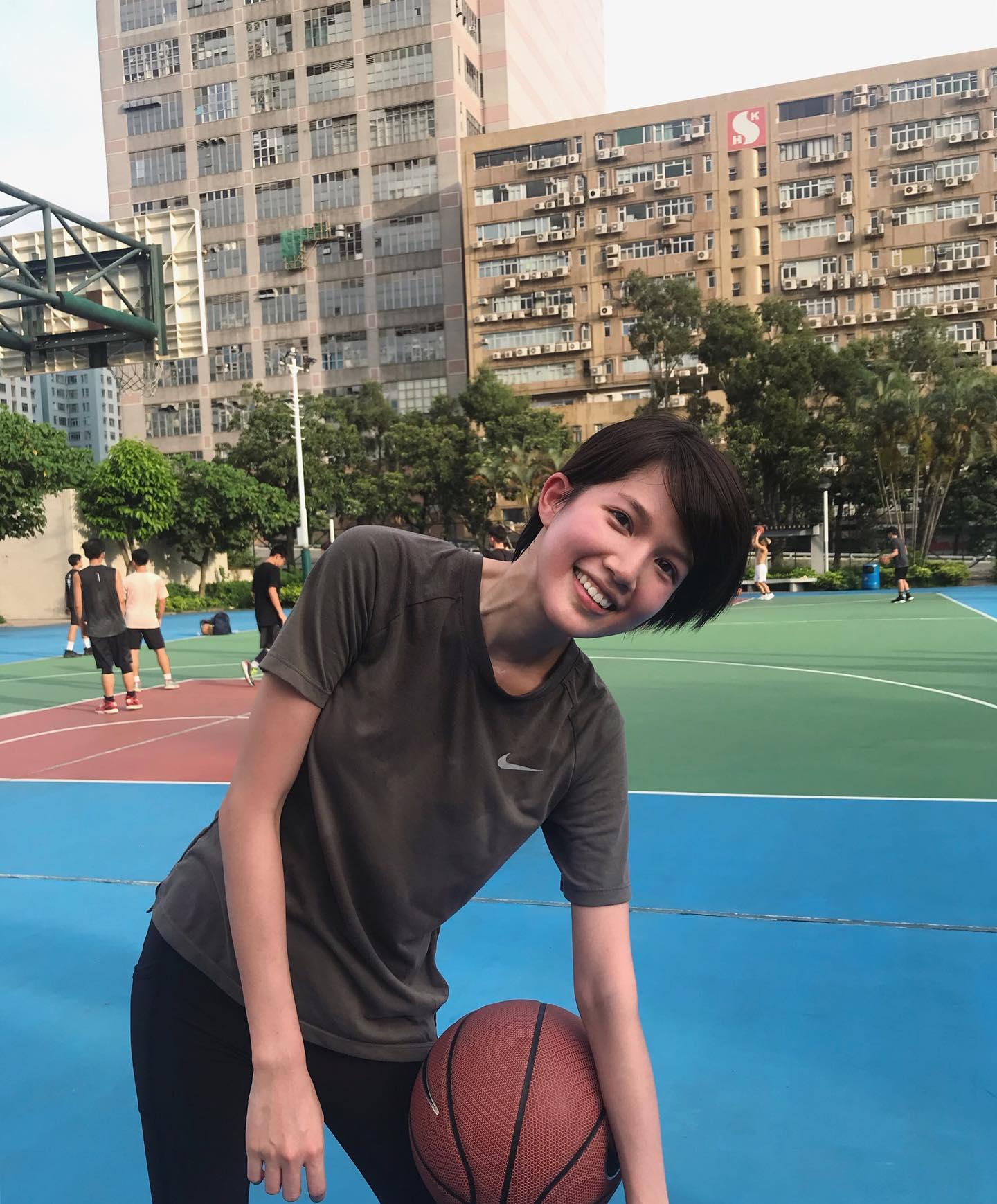 蘇皓兒曾到九龍灣打籃球。(蘇皓兒FB)