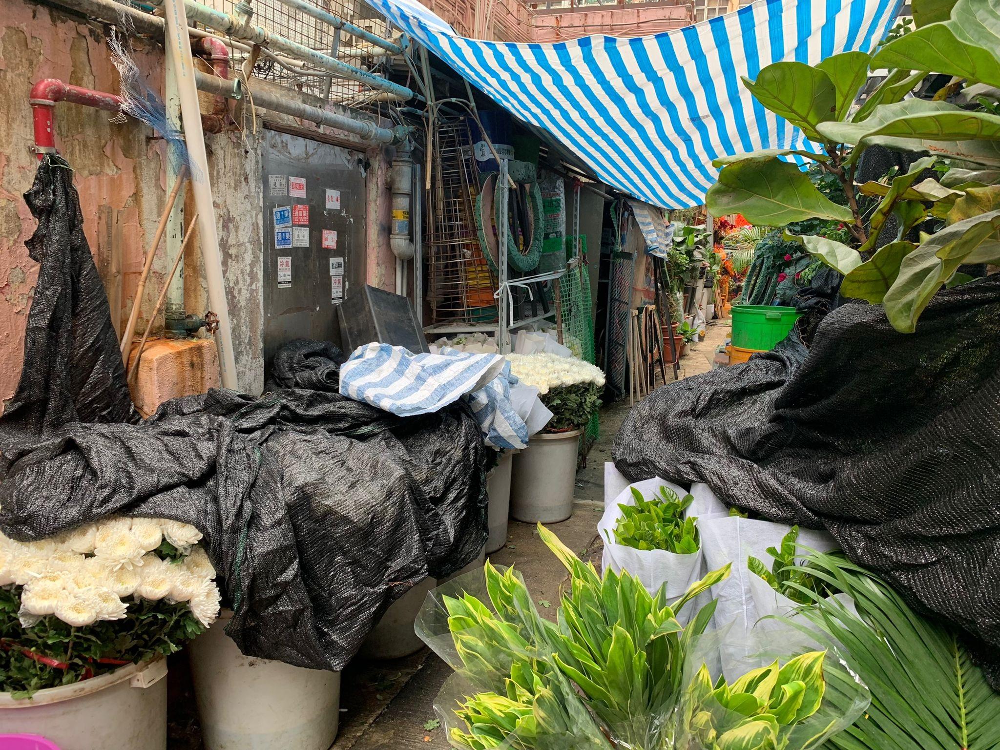 警方指,農曆新年前,旺角花墟一帶店鋪阻街問題嚴重,會加強執法。