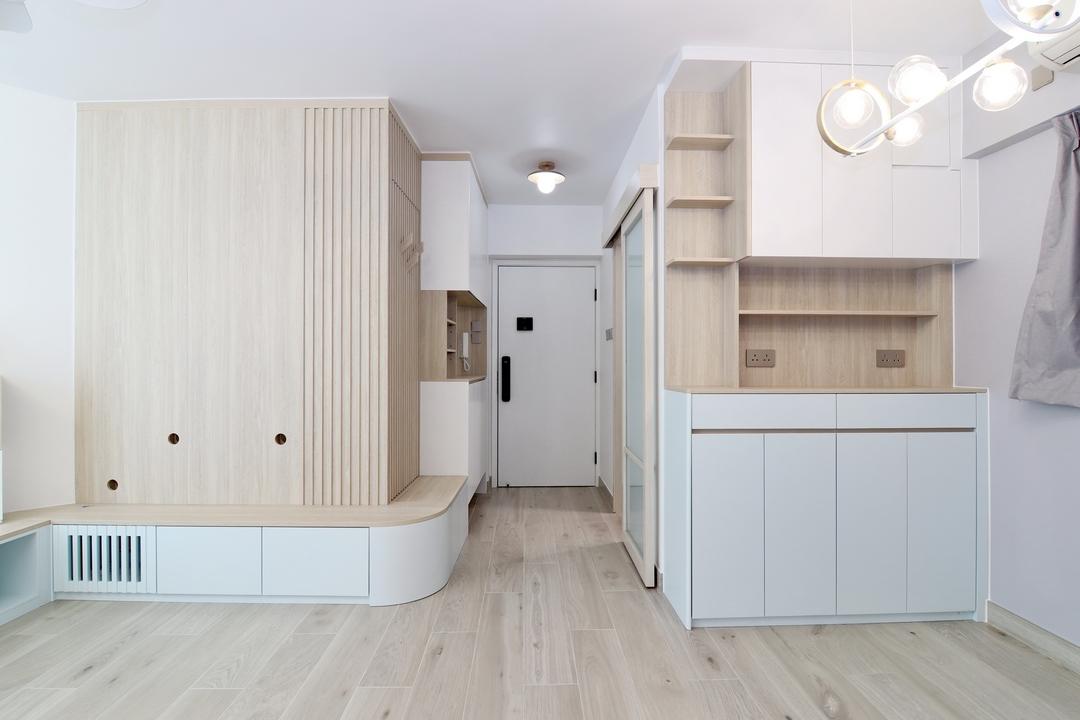 窗台地台的位置造了屋型儲物櫃