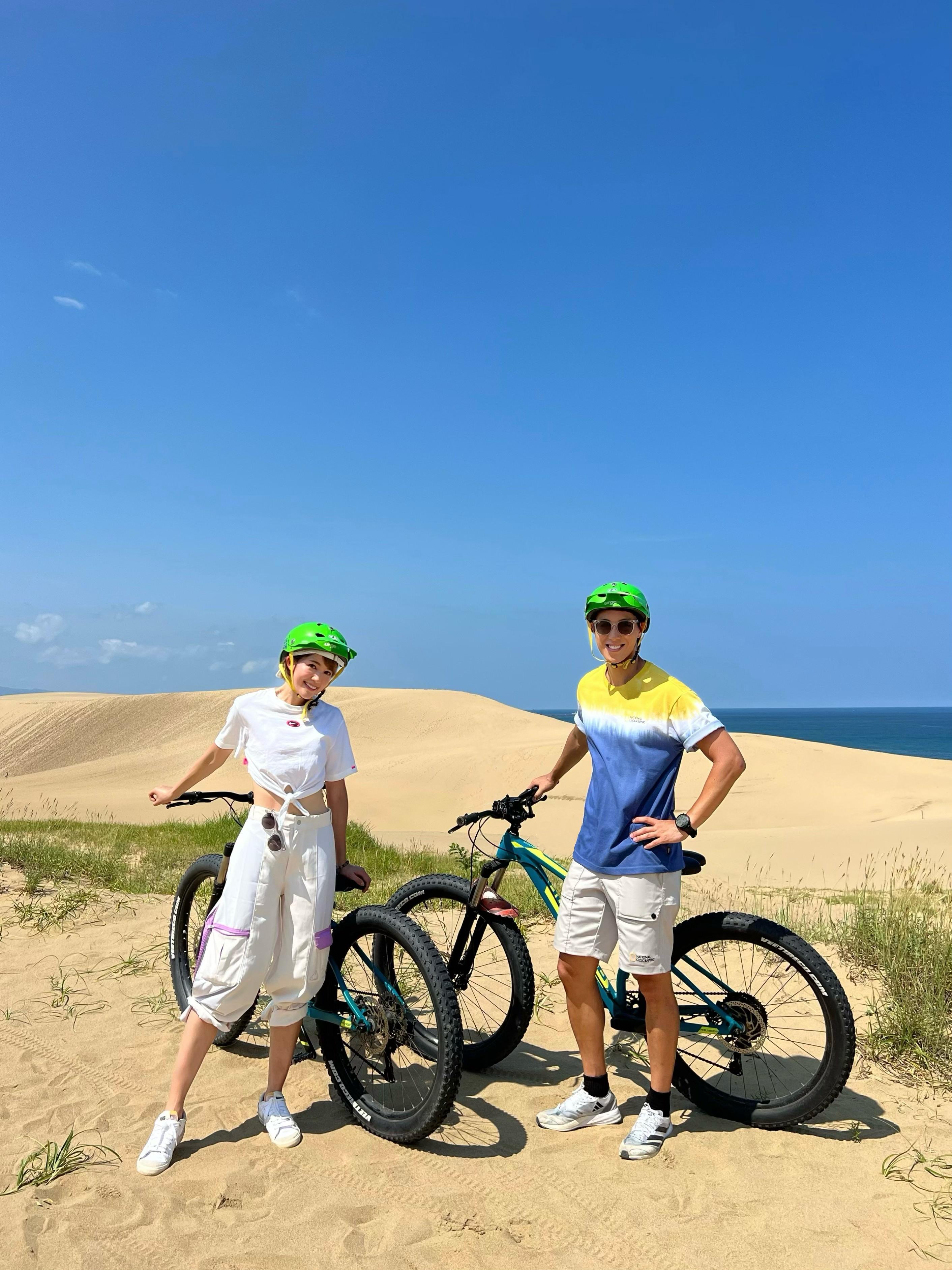 蘇皓兒Chloe So及陳安立Brian在《單車踩爆日本》到訪和歌山和鳥取等名勝。