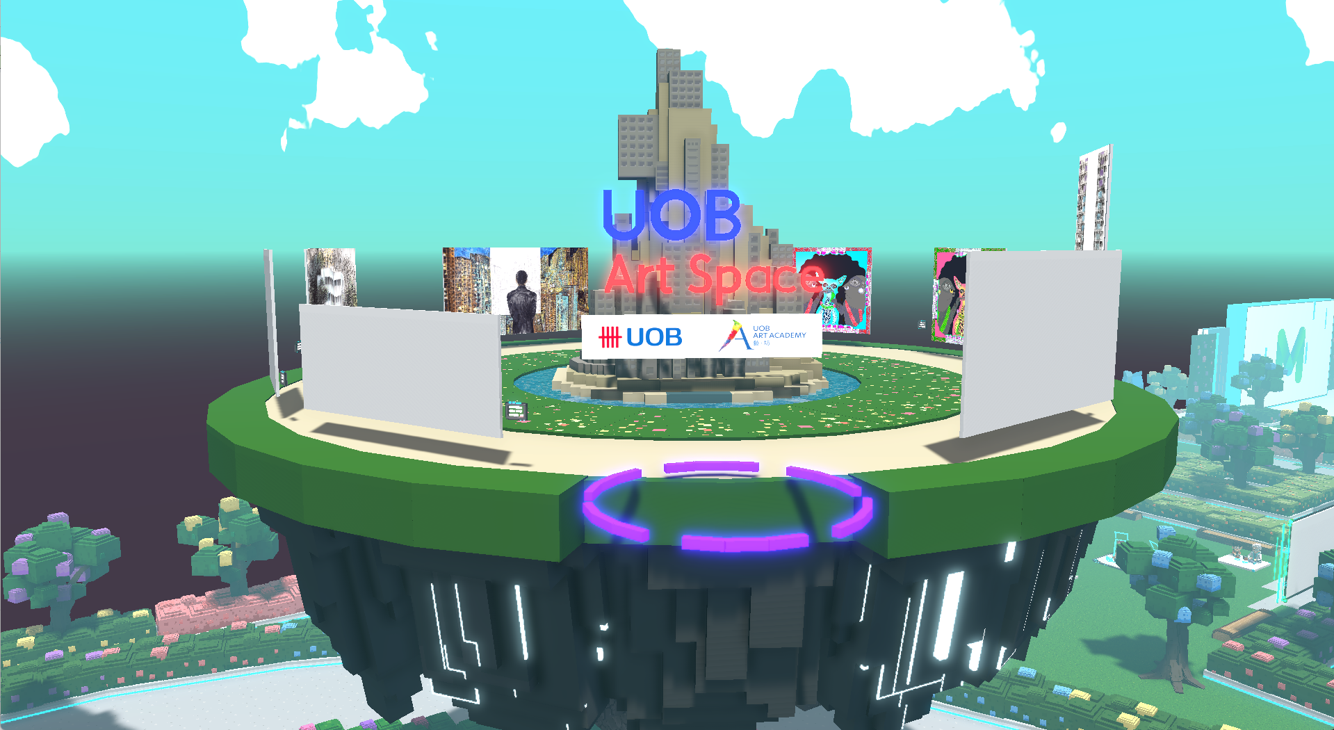 MetaGreen內的「大華銀行藝術空間」,展示了「大華銀行年度水墨藝術大獎」的得獎作品,而參與的玩家可協助非玩家角色(NPC)尋找遺失的藝術 品。