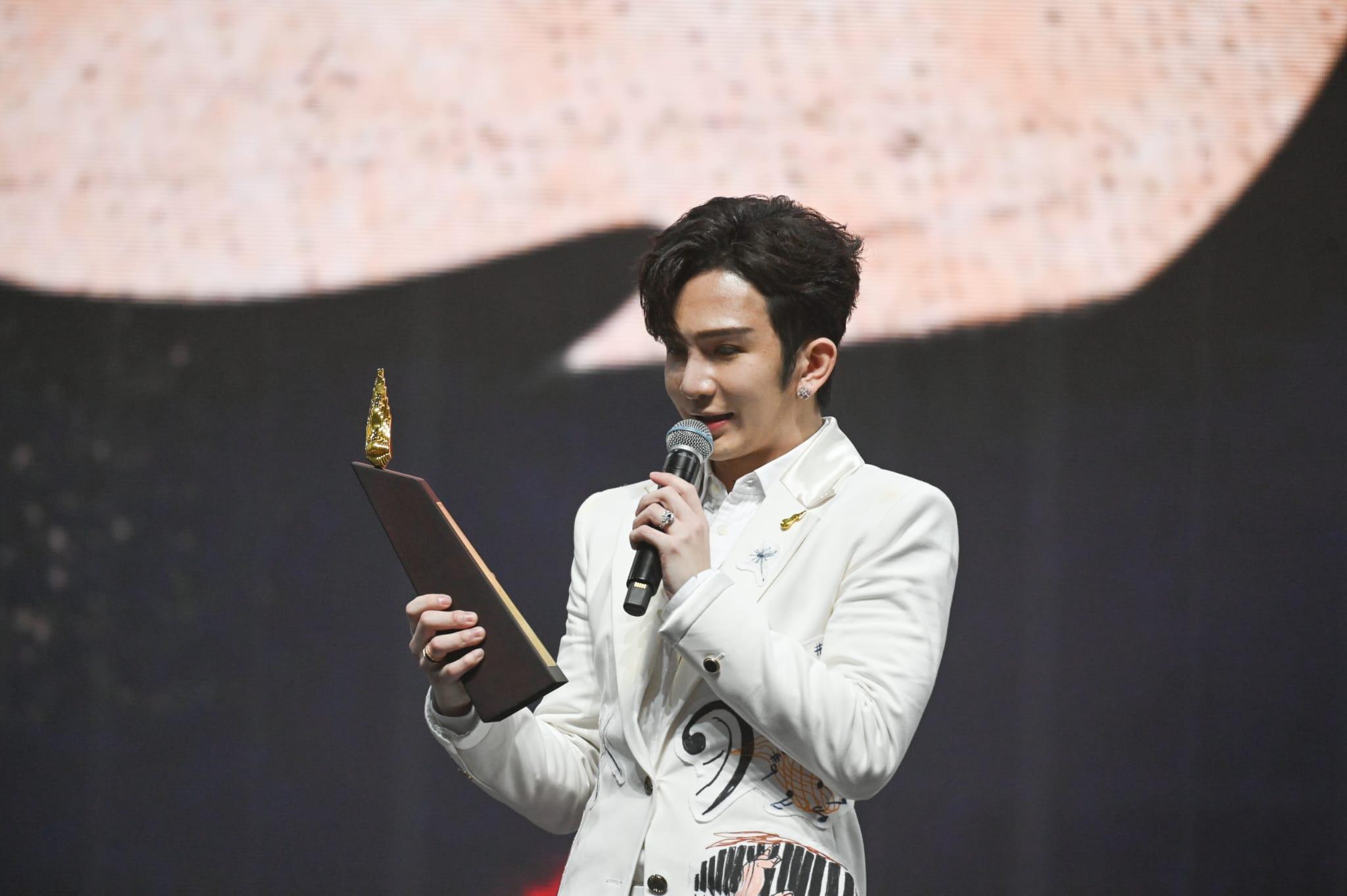 Anson Lo首次獲我最喜愛男歌手獎。(李睿哲攝)
